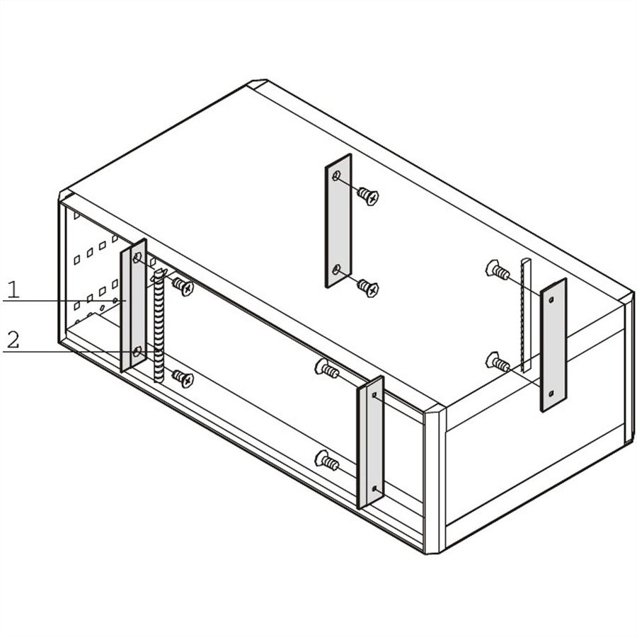 SCHROFF EMV-Dichtung Frontplatte / Rückwand - Seitenwand - EMC-TRAEGERLEISTE 2HE FPL-SW