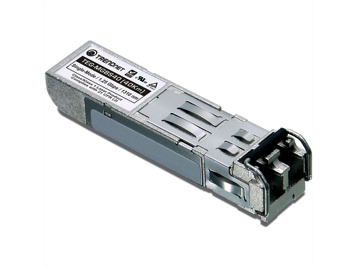 TRENDnet TEG-MGBS40 Mini-GBIC Single-Mode LC Module (40KM)