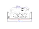 BACHMANN POWER FRAME 3xCEE7/3 kurz Kunststoffprofil