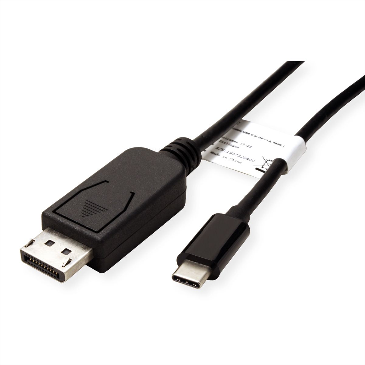 STANDARD USB Typ C - DisplayPort Adapterkabel, v1.2, ST/ST, 1 m