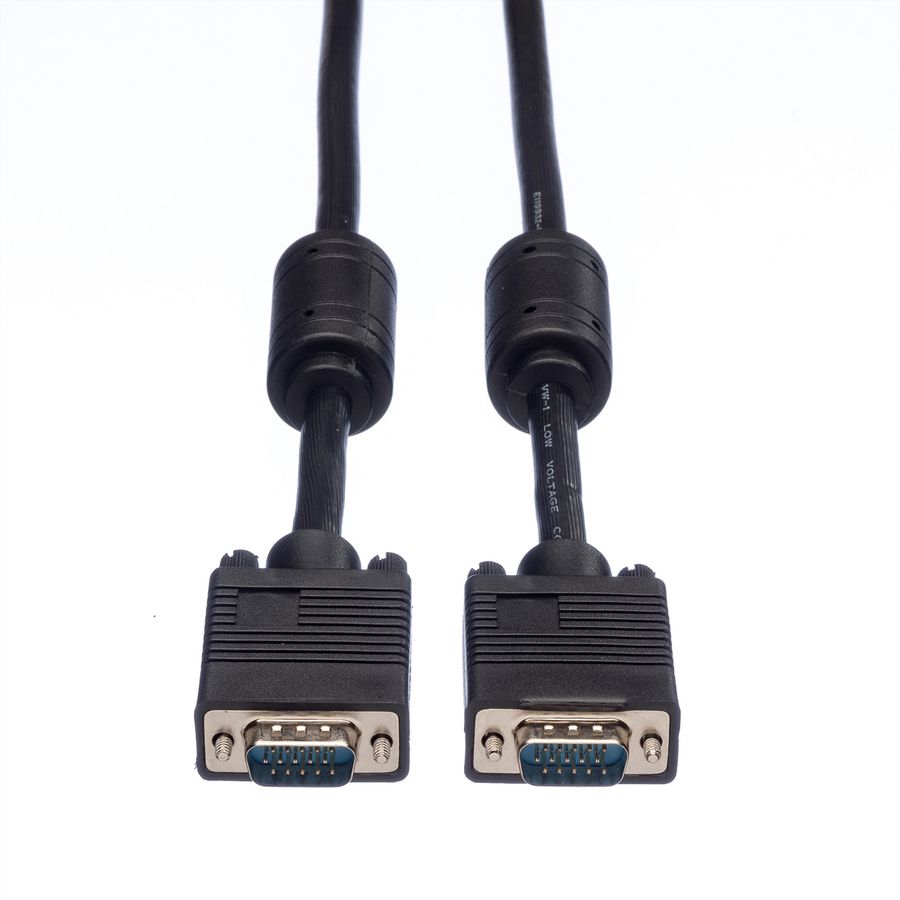 ROLINE SVGA Monitor-Kabel mit Ferritkern+DDC, HD15 ST-ST, 3 m