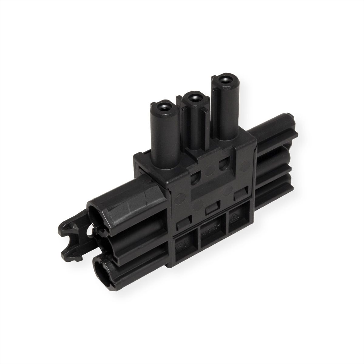 BACHMANN Verteilerblock WIELAND GST18 1xIn/2xOut, flach, schwarz
