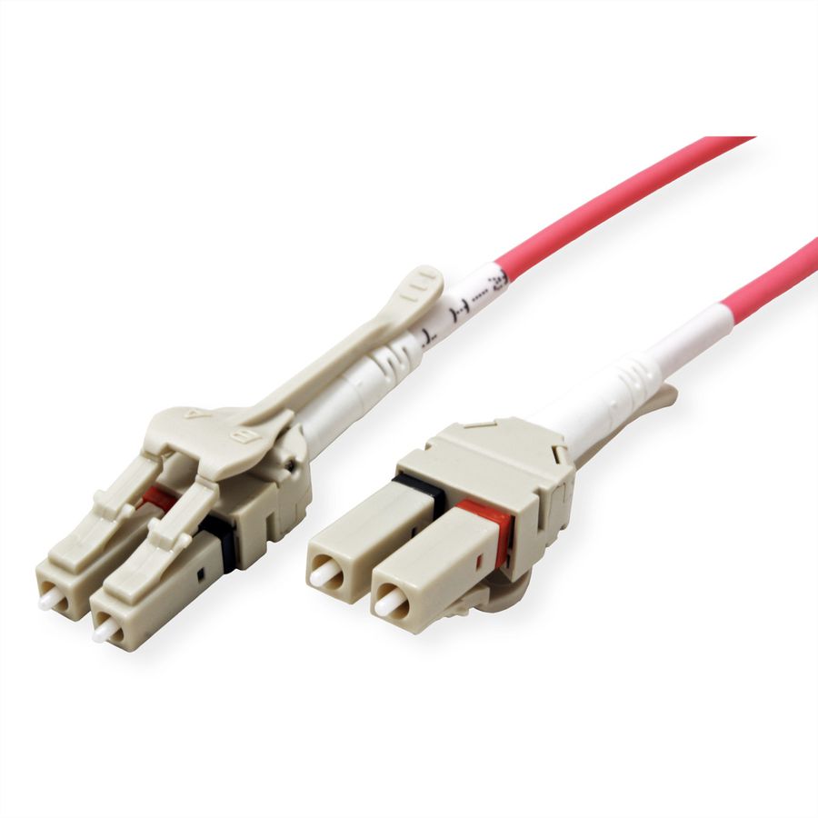 ROLINE LWL-Kabel 50/125µm OM4, LC/LC, LSOH, Low-Loss, Data Center, violett, 5 m