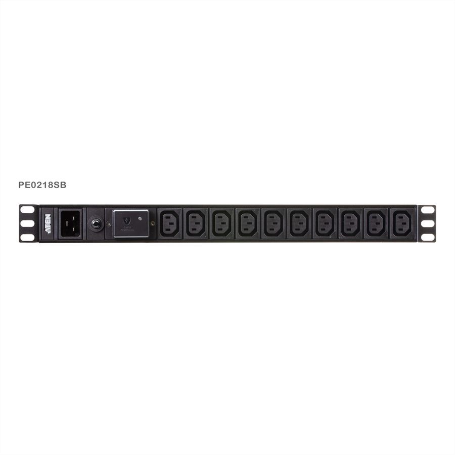 ATEN PE0218SG 1U 16A 18-Port Basic PDU mit Überspannungsschutz