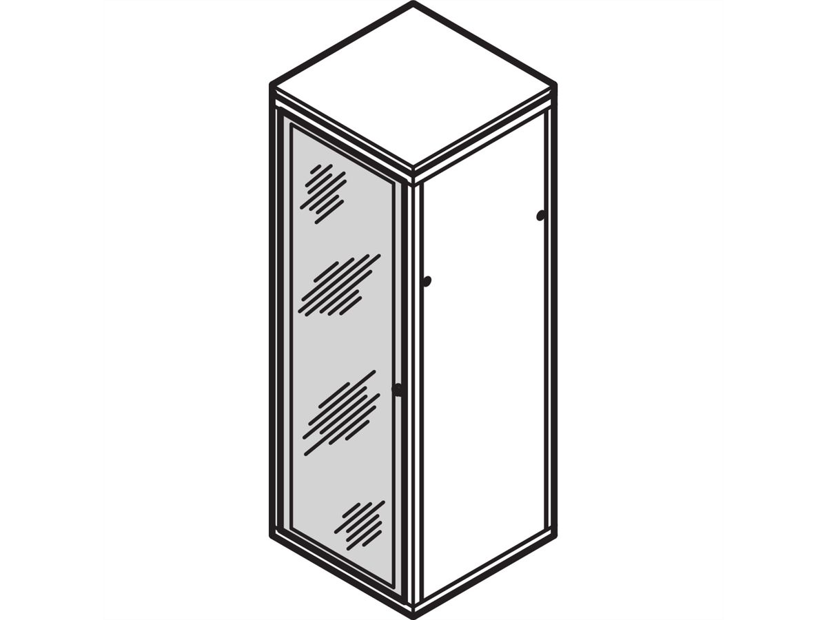 SCHROFF Verglaste Tür, 120°-Öffnungswinkel - TUER VERGL. ACRYL 29HE 600B