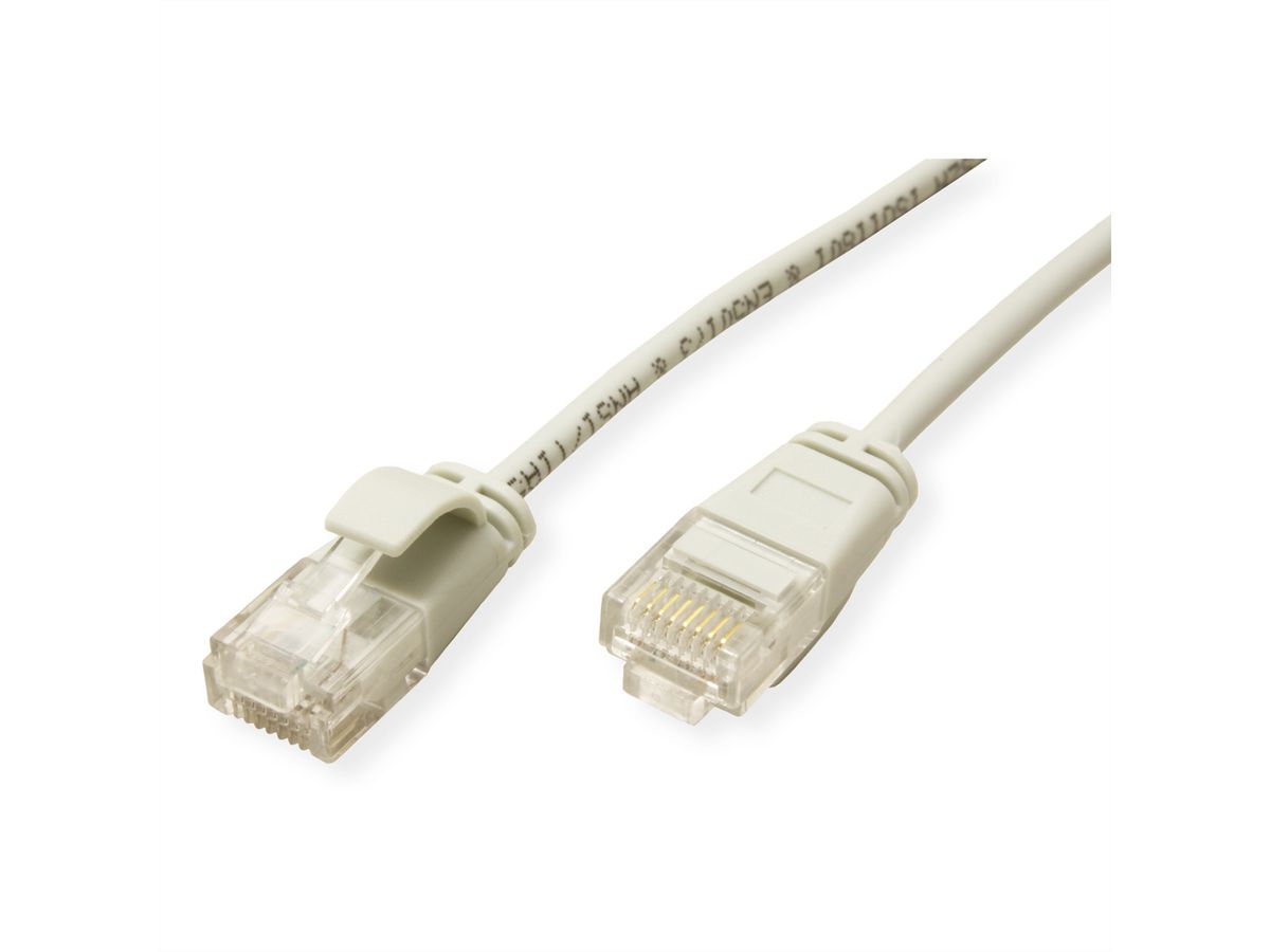 ROLINE UTP DataCenter Patchkabel Kat.6A (Class EA), LSOH, slim, grau, 1 m