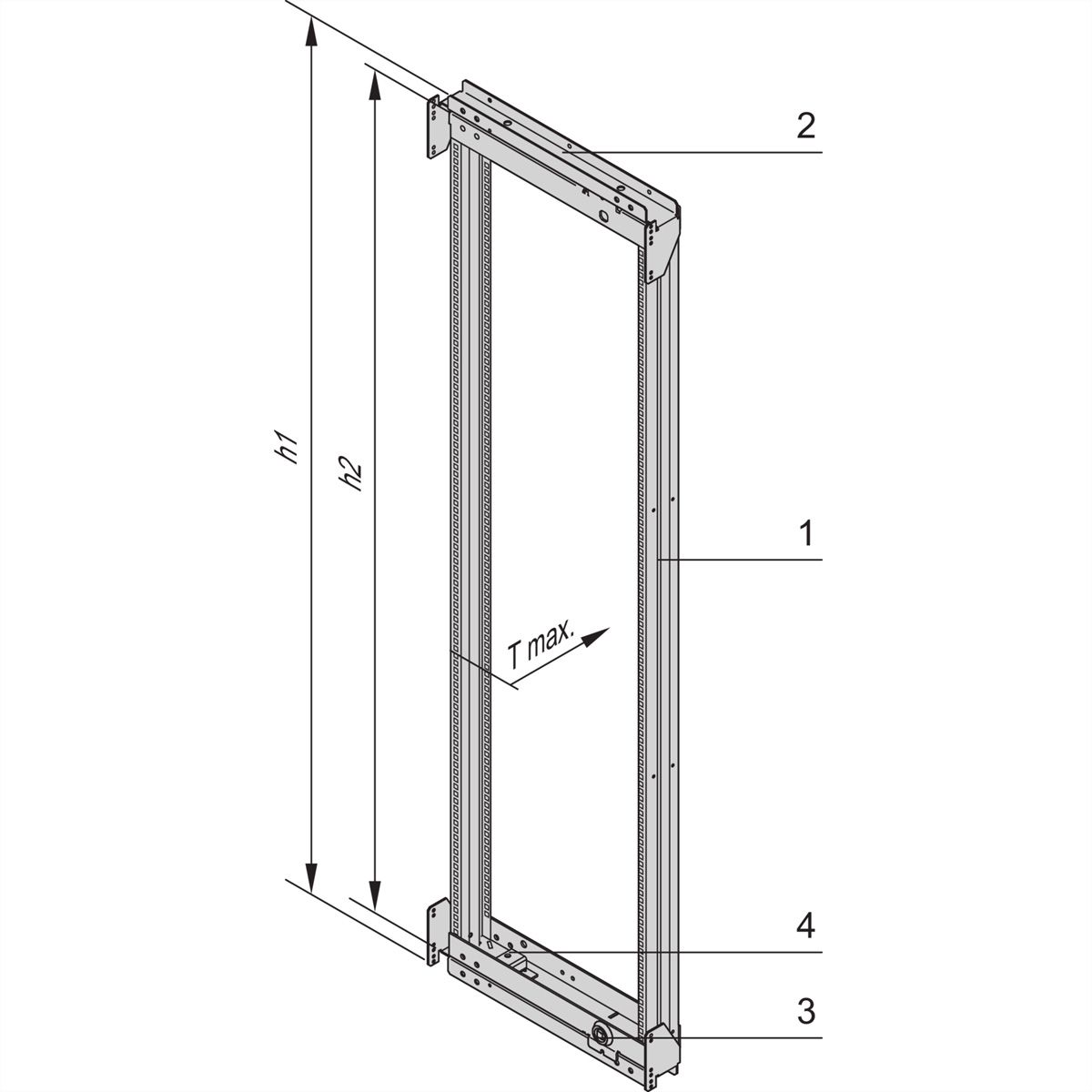 SCHROFF SCHWENKRAHMEN 120° 38/42HE 800L