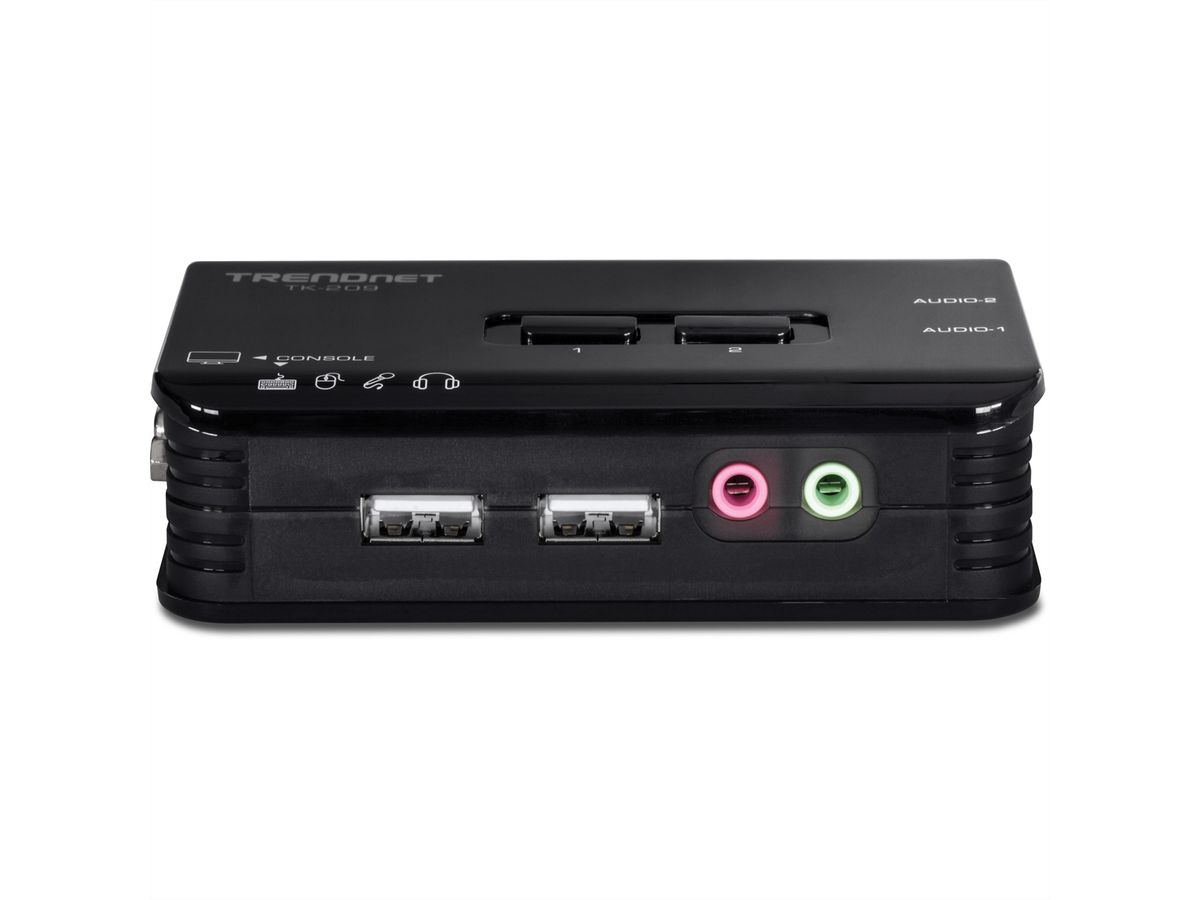 TRENDnet TK-209K KVM Switch 2-Port USB Kit mit Audio