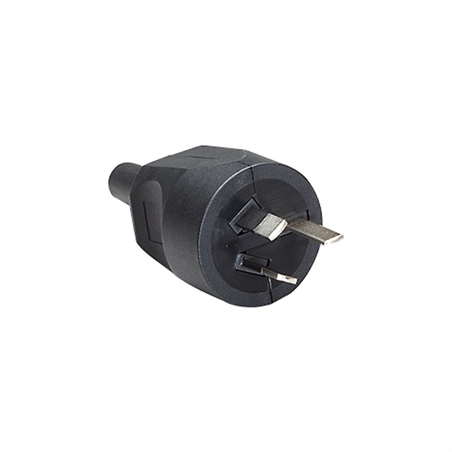 BACHMANN Schutzkontaktstecker, Australien 10A/250V, schwarz