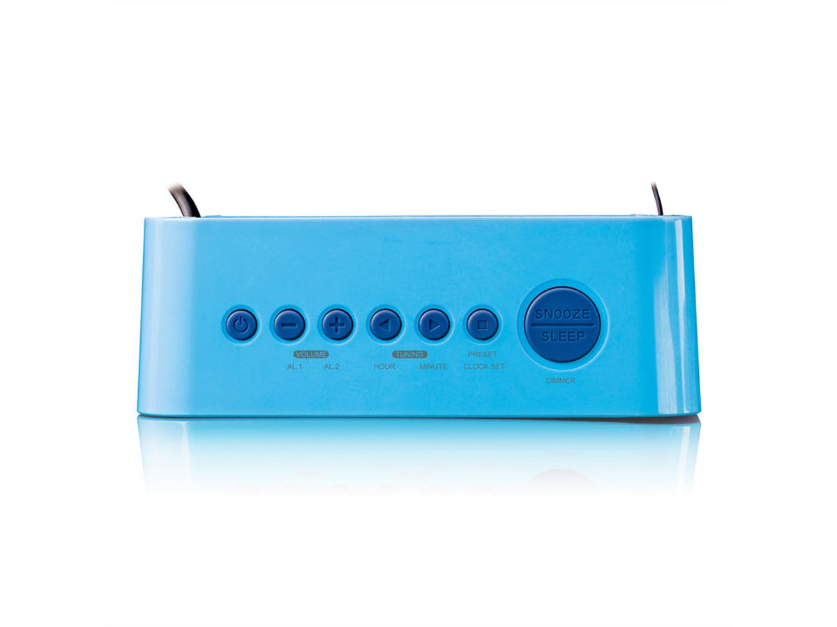 Lenco Radiowecker CR-205 blau, LED-Display, Weckfunktion, Sleeptimer