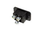 BACHMANN Kaltgeräteeinbaustecker IEC320 C20, schwarz, Thermoplast,Schraubanschluss