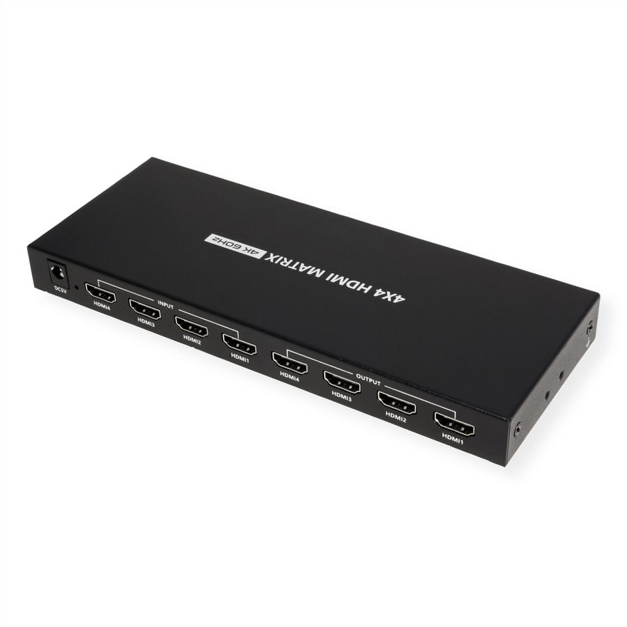 VALUE 4K HDMI Matrix Switch, 4 x 4, mit Fernbedienung