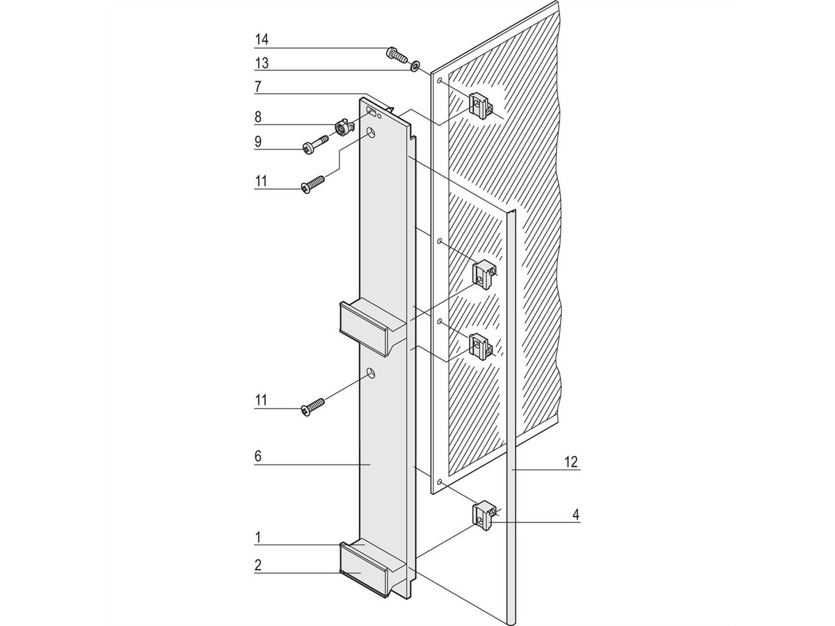 SCHROFF Steckbaugruppe mit starrem Griff in Trapezform - STECKBAUGR.HF TR-GR 6HE 6TE