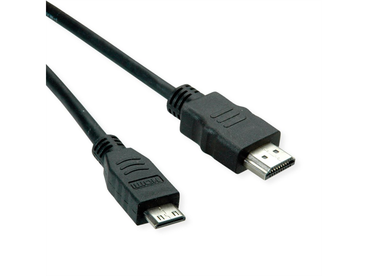 ROLINE GREEN HDMI High Speed Kabel mit Ethernet, HDMI ST - Mini HDMI ST, 2 m