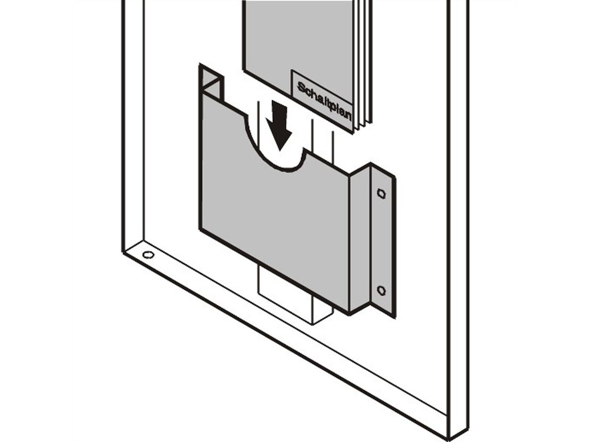 SCHROFF Schaltplantasche - SCHALTPLANTASCHE A4 RAL 7035