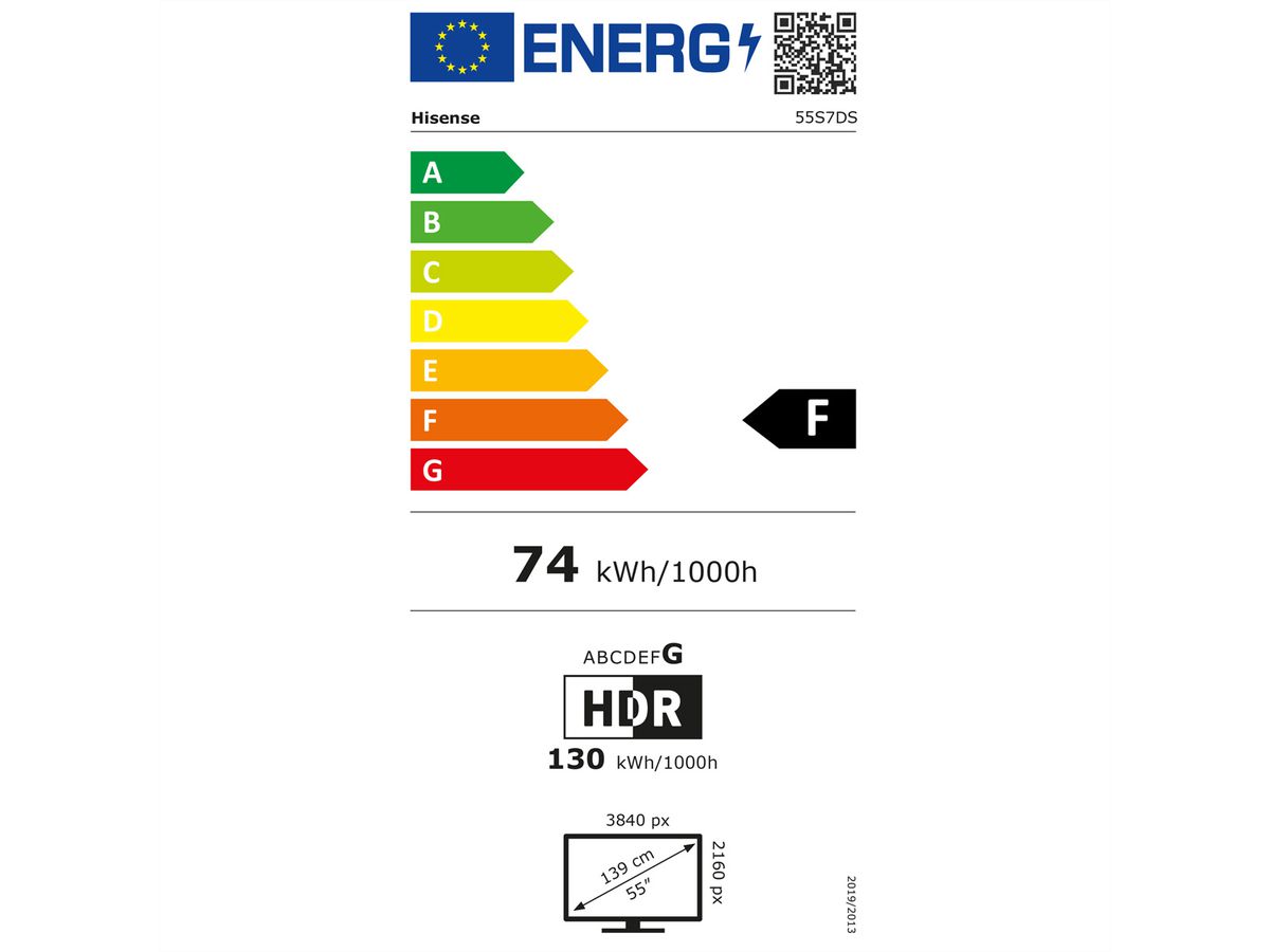 Hisense TV 55S7DS 55", QLED 4K, 144Hz, Canvas TV