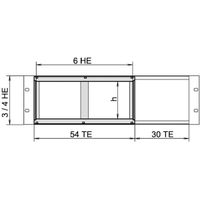 SCHROFF Horizontaler Kartenausbau - HORIZ.AB. 3HE VO KD HI MZ