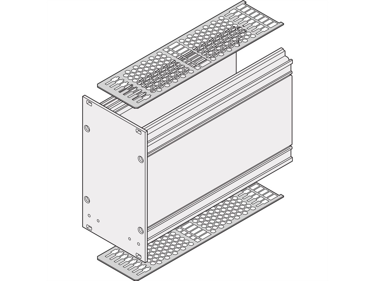 SCHROFF Deckblech für Kassetten - KAS DECKBLECH FS 8TE 167T