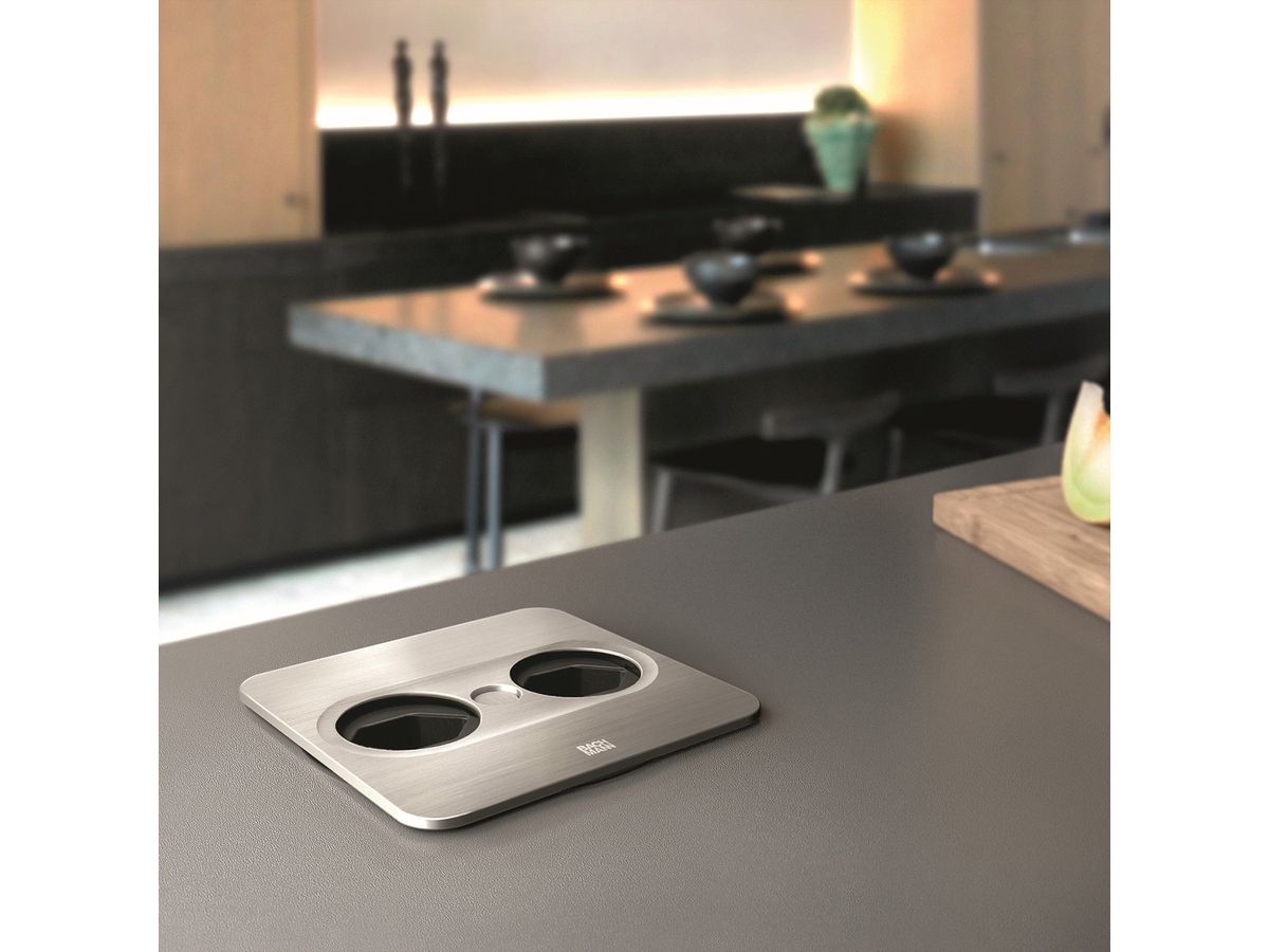 BACHMANN TWIST2 2xCH T23 2,0m AEH, T23 Edelstahl-Optik eckig