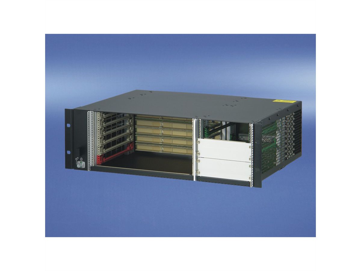 SCHROFF 3 HE, 6 Slot, mit Rear I/O, für 19"-Netzgerät - BGTR 3HE 275T 6SL CPCI 19"