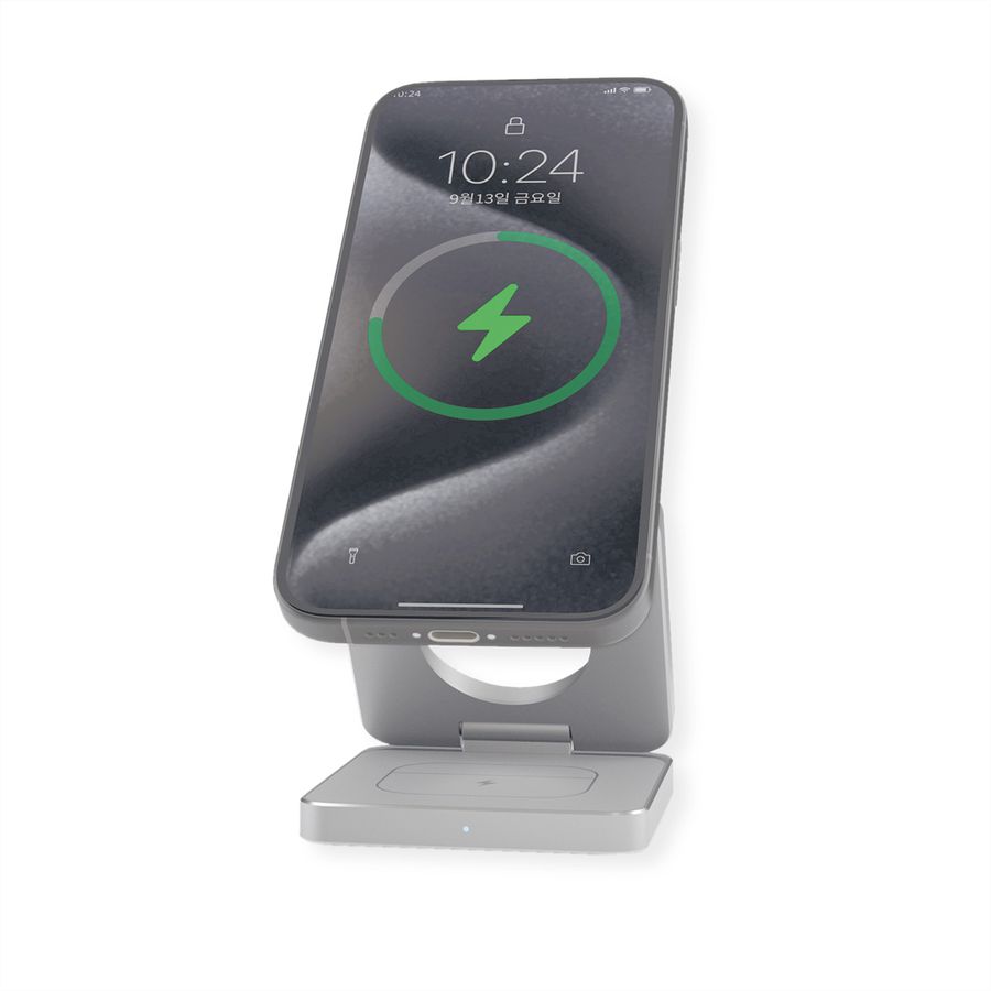 ROLINE 3-in-1 Induktions-Ladestation, faltbar, für Apple