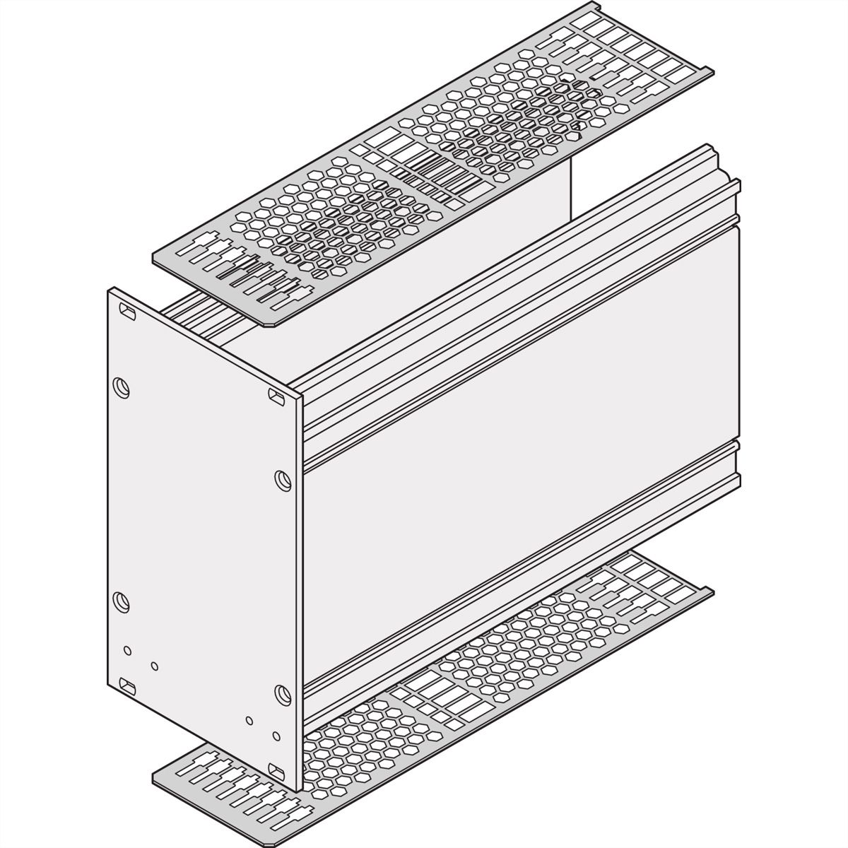 SCHROFF Deckblech für Kassetten - KAS DECKBLECH FS 10TE 167T