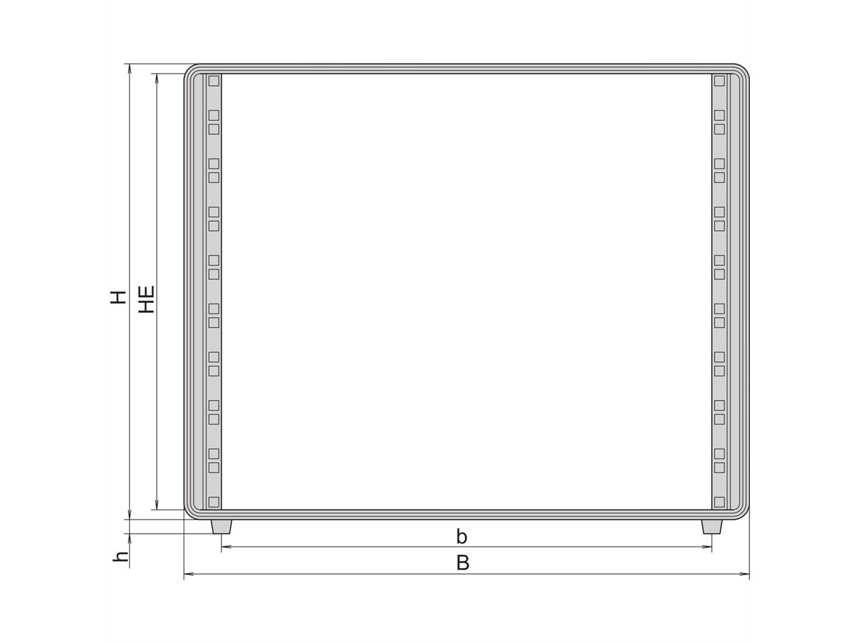 SCHROFF 19"-Gehäuse 12 HE, Aluminium - COMPTEC GEHAEUSE 12HE 600T