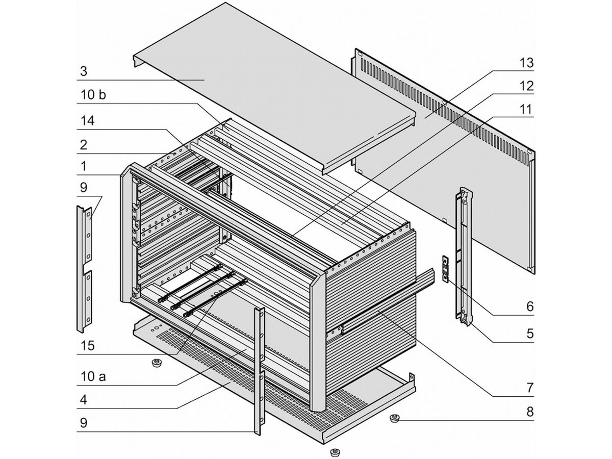 SCHROFF Komplettgehäuse, EMV-geschirmt - PROPAC PRO GEH.3HE 42TE 326T