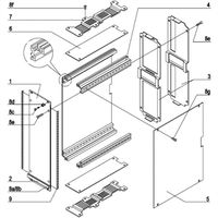 SCHROFF Montagematerial für eine Kassette - BEFEST.SATZ KASSETTE 3HE/6HE