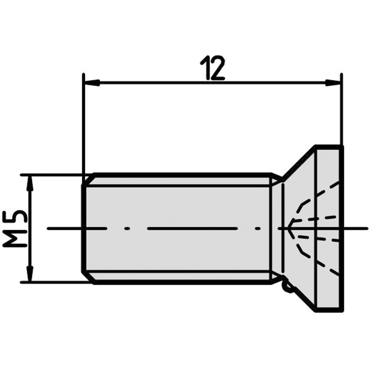 SCHROFF Schrauben zur Modul- und Profilschienenbefestigung - NTS SENKSCHR.M5X12 10STK