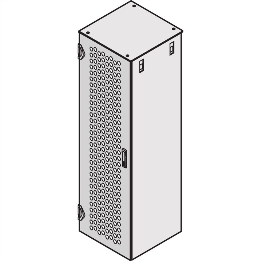 SCHROFF Stahltür perforiert, IP 20 - TUER 1400H 600B BELUFT. 7021