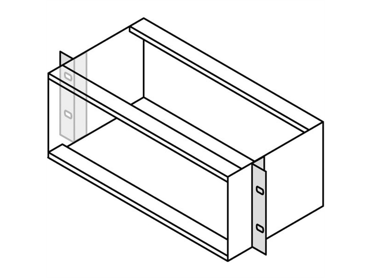 SCHROFF 19"-Winkel Typ F, tiefenvariabel - 19"WINKEL 6HE UNIV. 2STK