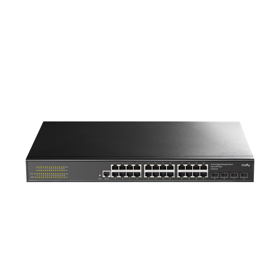 CUDY GS2024S2 24-Port Gigabit Switch Layer 2 Managed mit 4 Gigabit SFP Slots
