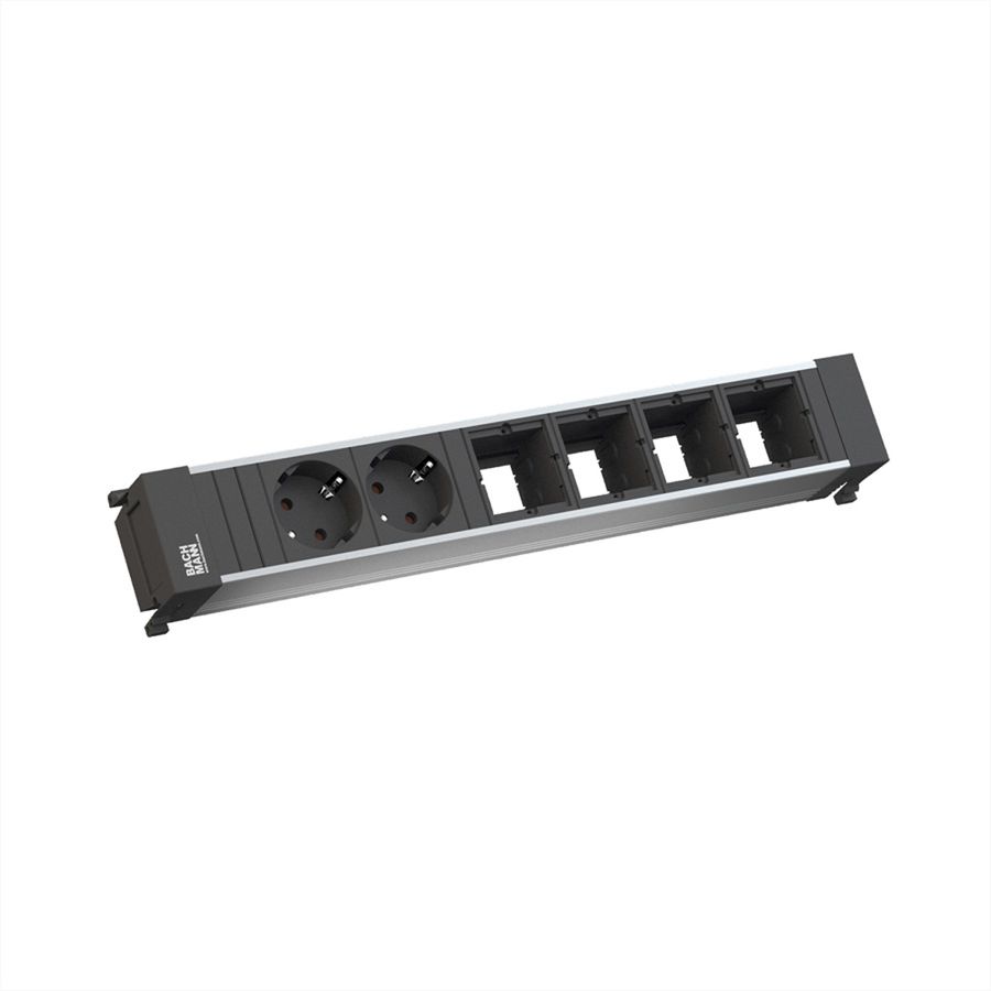 BACHMANN POWER FRAME Large 2x Schutzkontakt 4x ABD