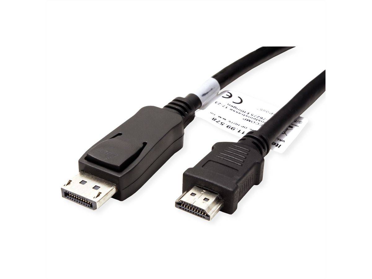 VALUE DisplayPort Kabel DP - HDTV, ST/ST, schwarz, 1,5 m