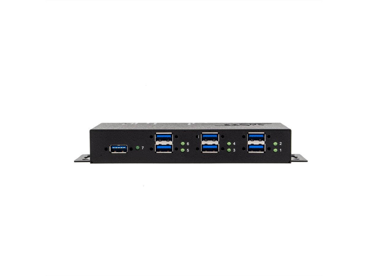 EXSYS EX-1517HMVS 7 Port Managed USB 3.2 Gen1 Metall HUB mit 15KV EDS Überspannungs-Schutz