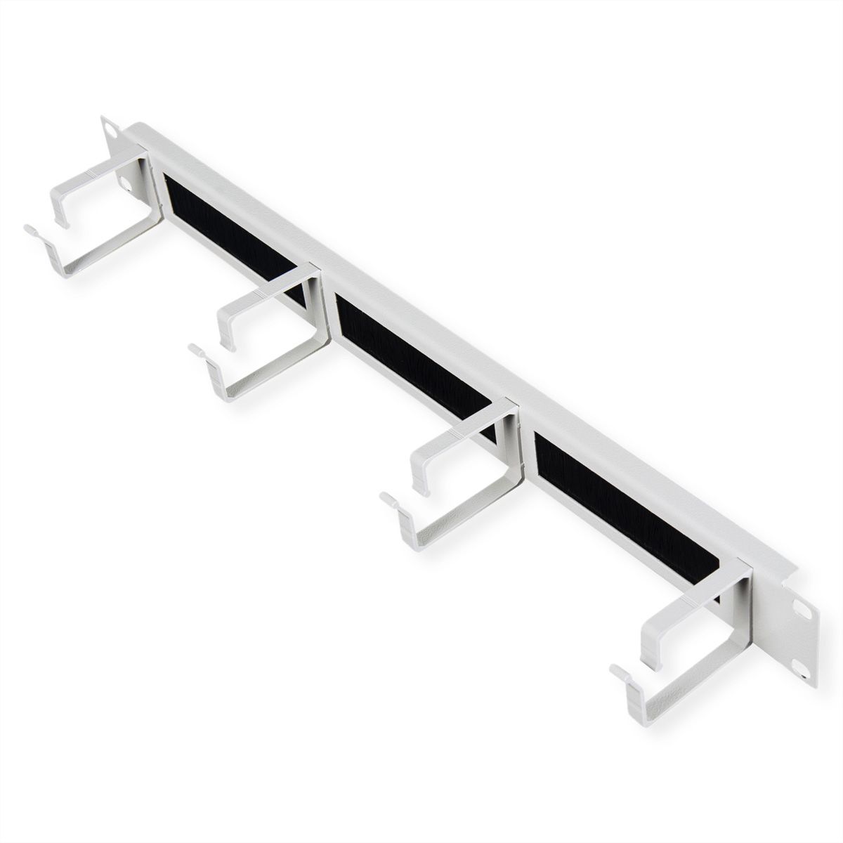 ROLINE 19-Zoll Rangierpanel 1 HE, mit Bürstenleiste 44x60mm grau