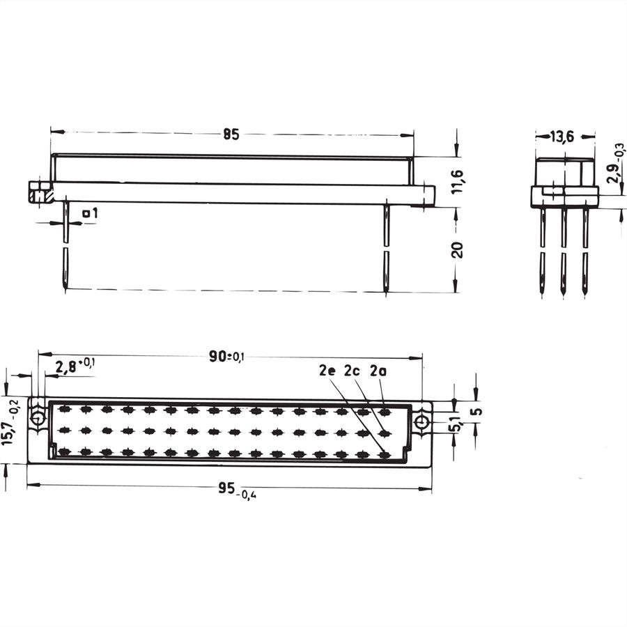 SCHROFF Federleiste - FEDERL.48POL.WRAP E