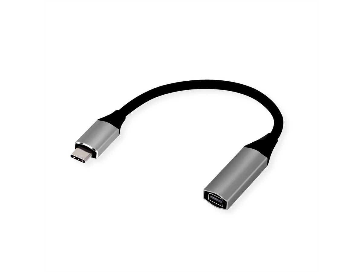 STANDARD Display Adapter USB Typ C - Mini DisplayPort v1.2, schwarz, 0,2 m