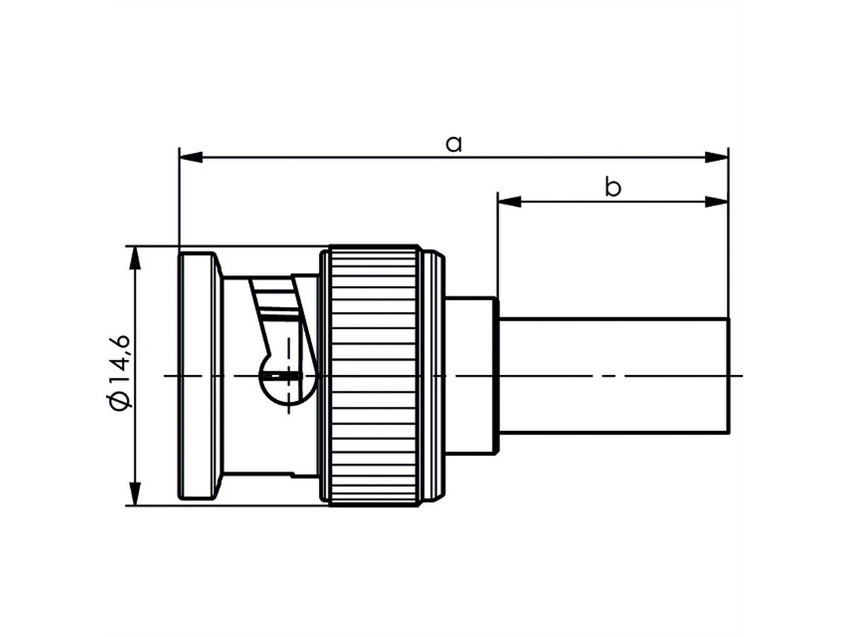 TELEGÄRTNER BNC-Crimpstecker 50 Ohm, für RG-58C/U Professional