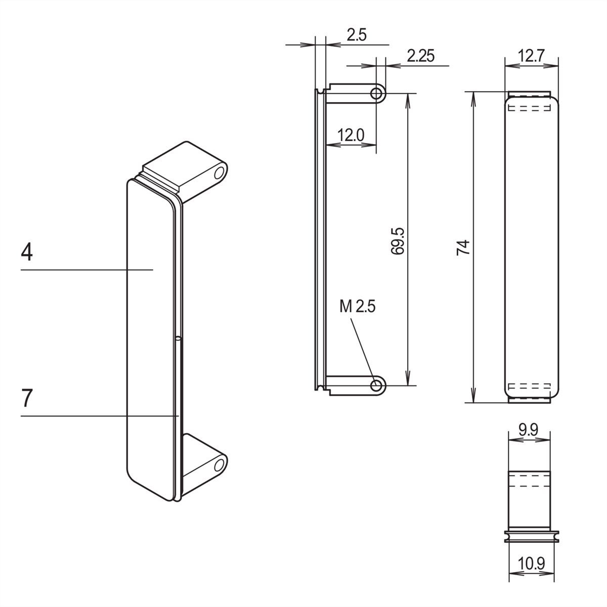 SCHROFF PMC Mezzanine-Frontplatten - FRONTPL. MEZZA. KPL. 10STK
