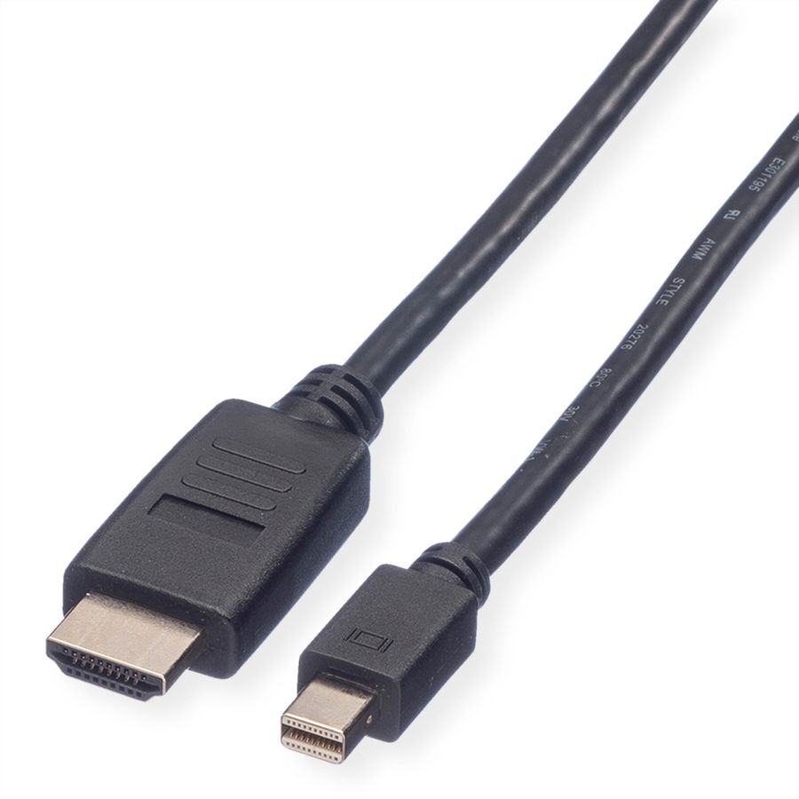 VALUE Mini DisplayPort Kabel, Mini DP-HDTV, ST/ST, schwarz, 1 m