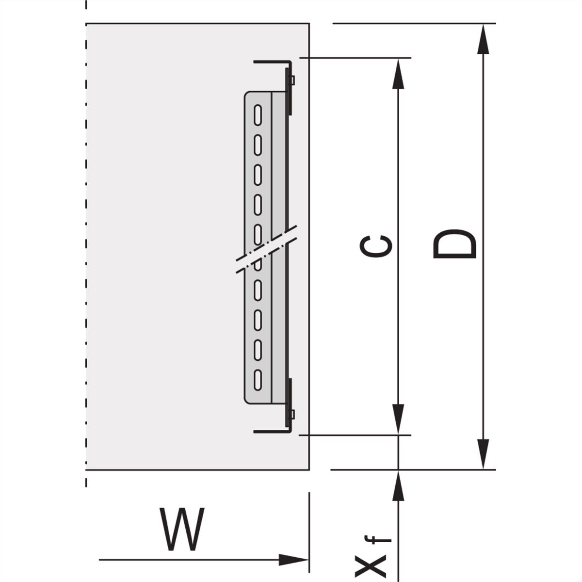 SCHROFF Gleitschienen Länge 417 mm, 2 St.