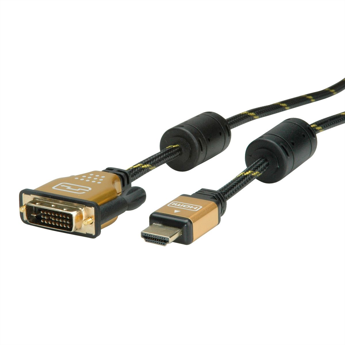 ROLINE GOLD Monitorkabel DVI-HDMI, ST-ST, (24+1) dual link, Retail 