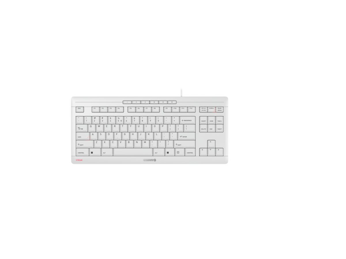 CHERRY STREAM KEYBOARD TKL Tastatur USB QWERTY Englisch Weiß