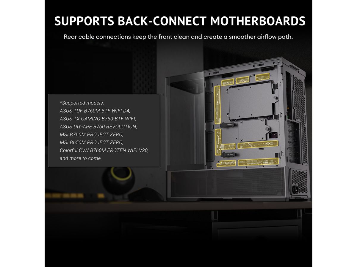 ANTEC Constellation C6 Curve Air PC Gehäuse ATX Midi Tower, schwarz