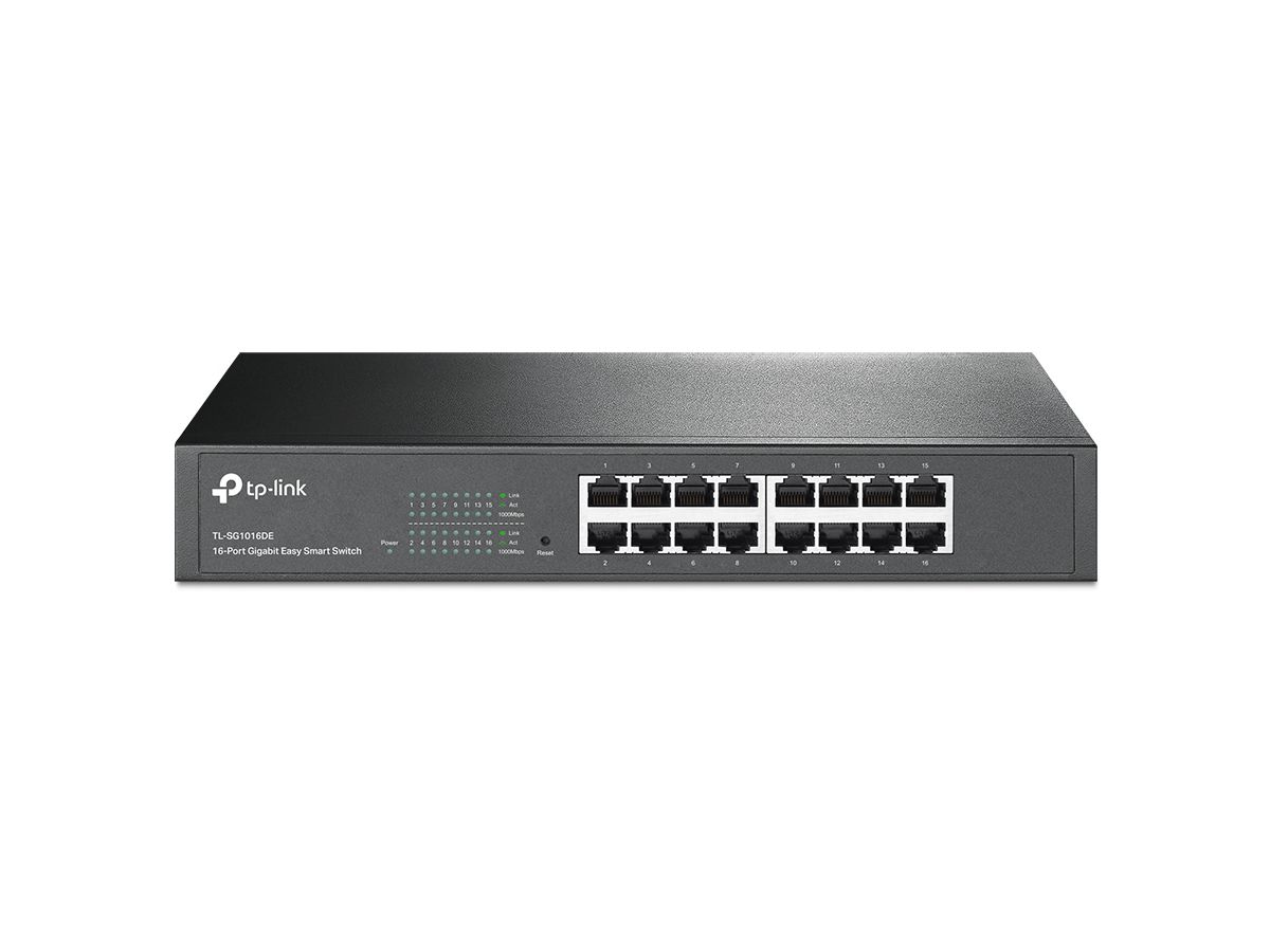 TP-Link TL-SG1016DE Netzwerk-Switch Managed L2 Gigabit Ethernet (10/100/1000) Schwarz