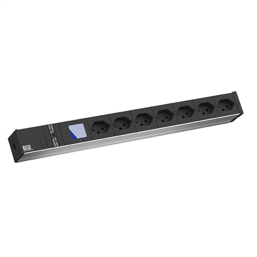 BACHMANN BN0500 19 Zoll 1HE 7xCH T13, 1xFuse 10A Strom 3,0m T23 Schweiz