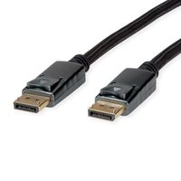 ROLINE DisplayPort Kabel, v1.4, DP ST - ST, schwarz / silber, 1 m