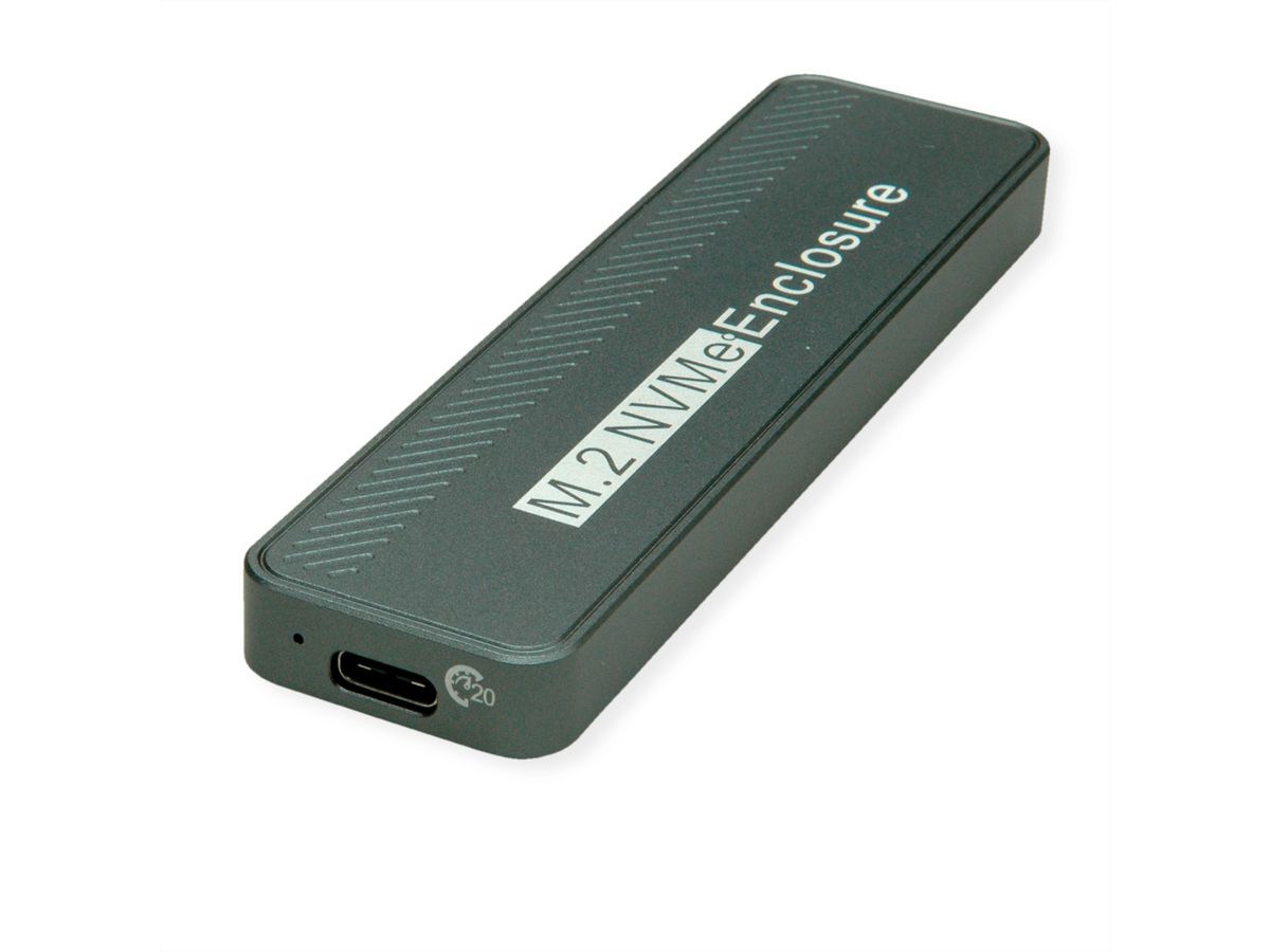 VALUE Externes SSD-Gehäuse, M.2, NVMe zu USB 3.2 Gen 2x2, Typ C